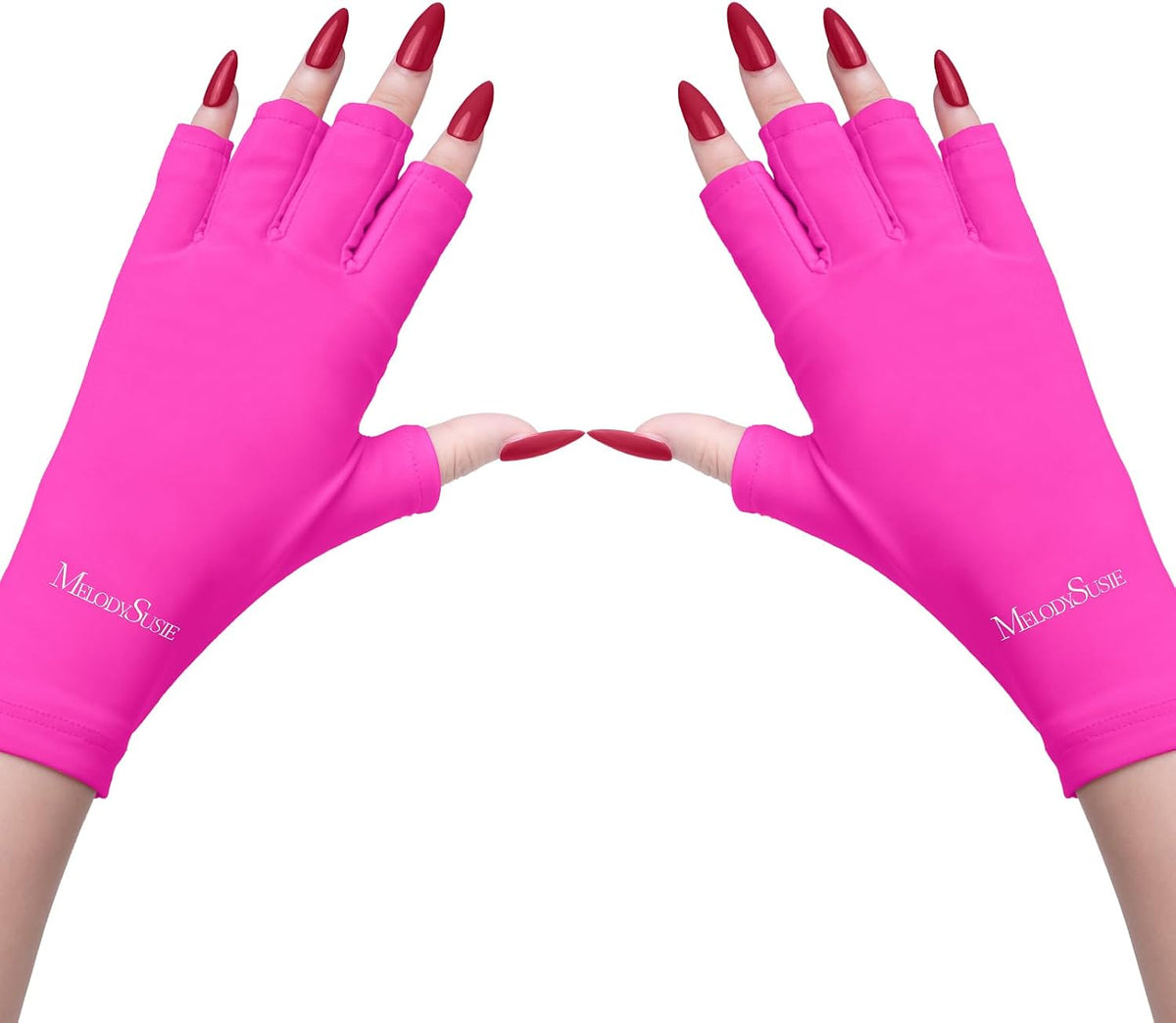 MelodySusie Premium Fingerless Protection UV Gloves for Gel Manicures - Image 13
