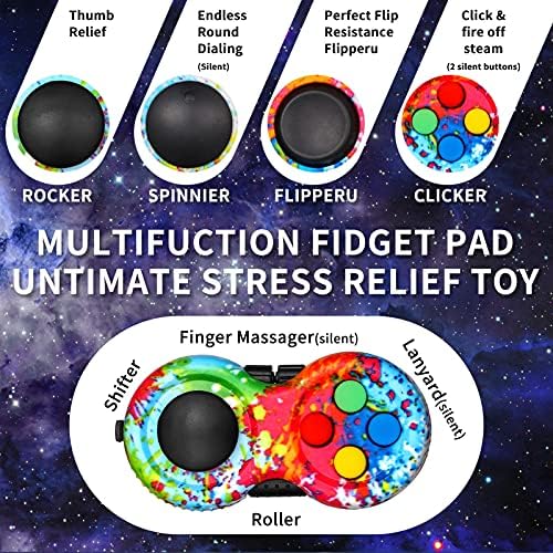 Handheld demonstration of the compact anxiety relief desk toy being used for focus