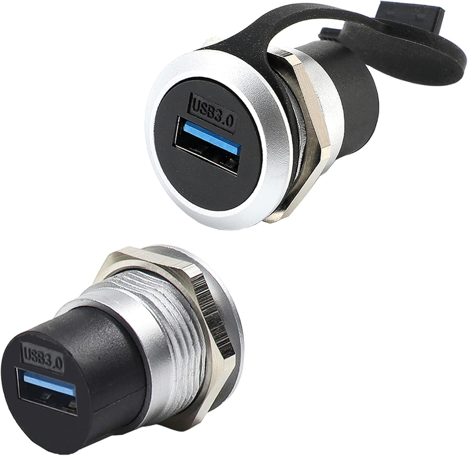 PENGLIN USB 3.0 Panel Mount Coupler 2Pack, USB Pass Through Connector, Female to Female Bulkhead Extension Adapter - Image 1