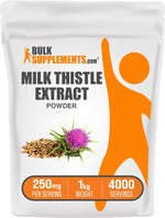 BulkSupplements 250 grams milk thistle powder packaging seal