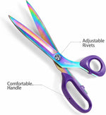Ergonomic Comfort Grip Handles On Professional Crafting Scissors