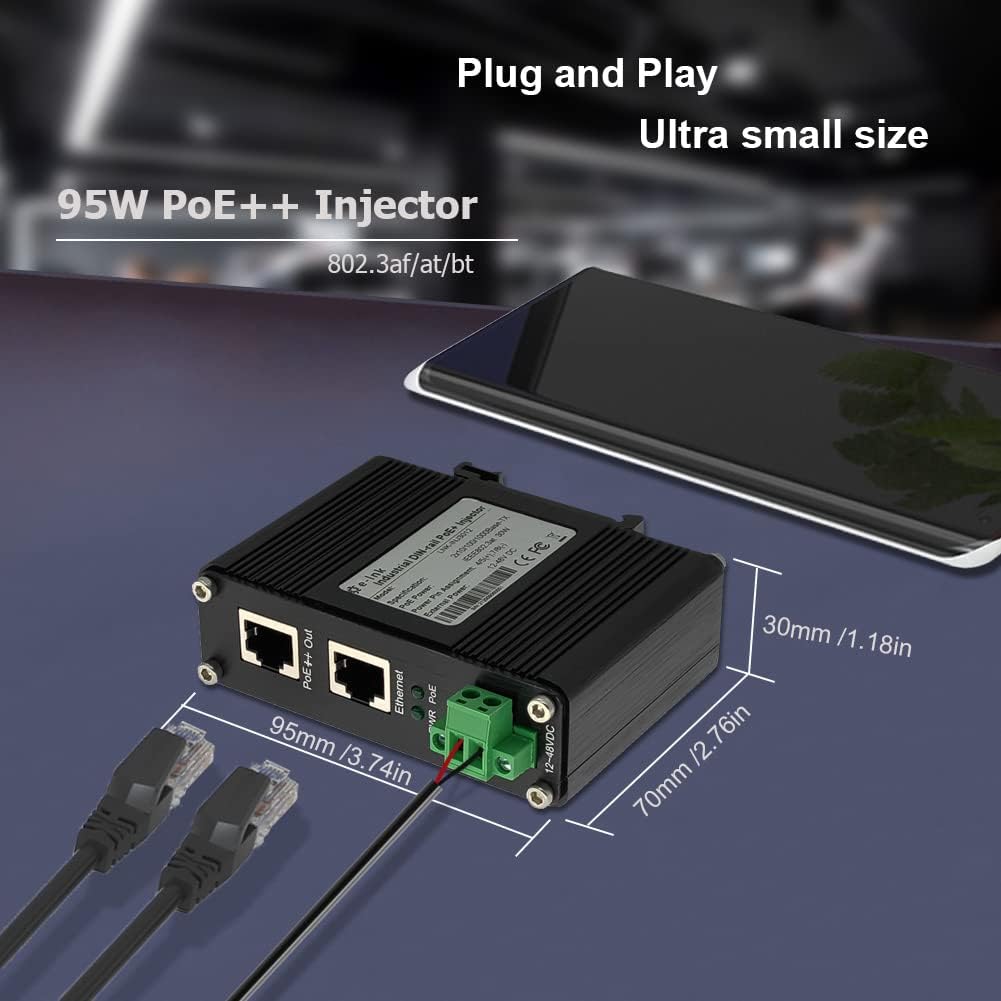 Elenzk hardened network adapter DIN rail mount view