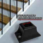Satin black aluminum baluster base mount 10 pack angle
