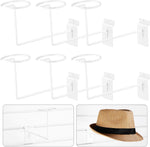 Kigley 6 pieces white metal hat display front view