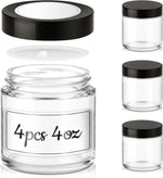 1 oz Glass Jars with Lids, 4 Pack Small Amber Glass Jars with Black Lids | Leakproof, BPA-Free, Mini Glass Jars with Inner Liners and Labels for Creams, Lotion, Cosmetic - Image 13