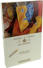 Sennelier 6 color pastel set displayed with artwork