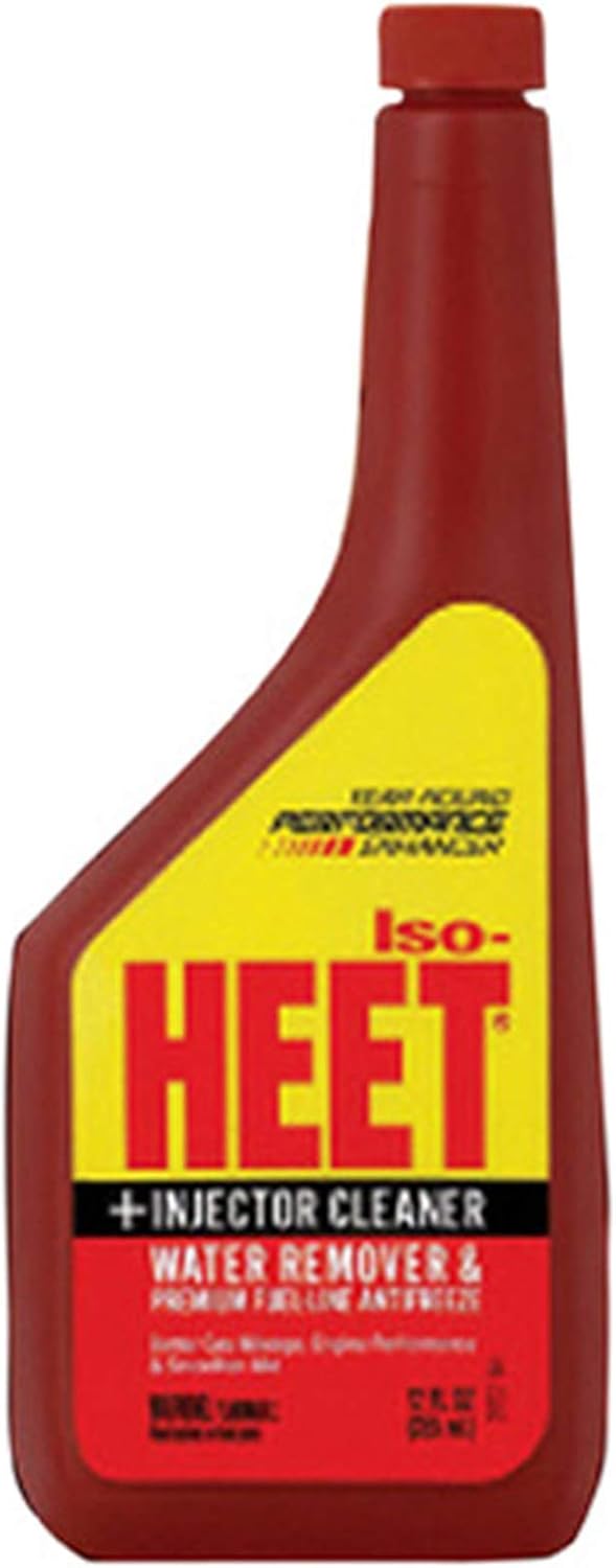 Gold Eagle ISO HEET fuel line antifreeze twelve fluid ounce front view bottle for premium engine moisture removal.
