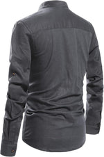 NITAGUT lightweight linen shirt rounded hemline