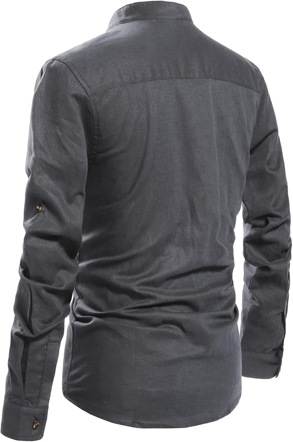 NITAGUT lightweight linen shirt rounded hemline