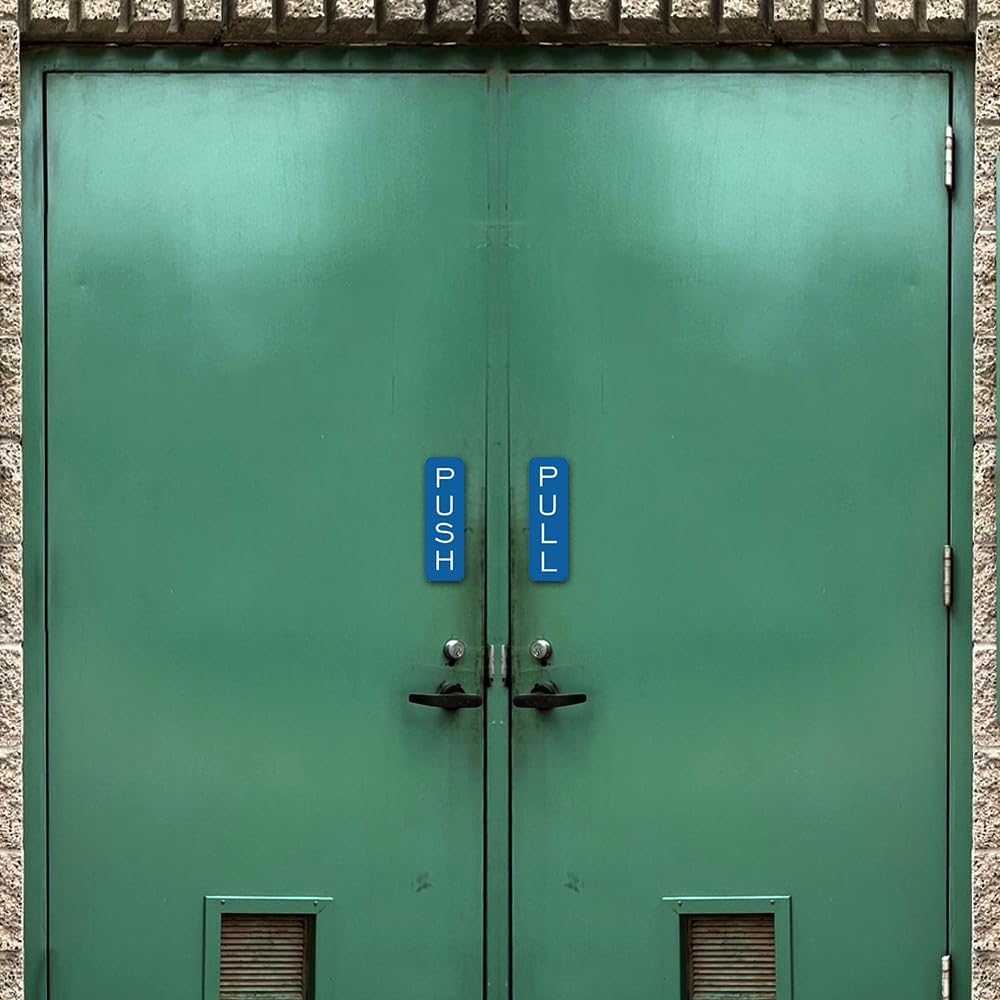 All Quality small push pull door sign dimensions layout