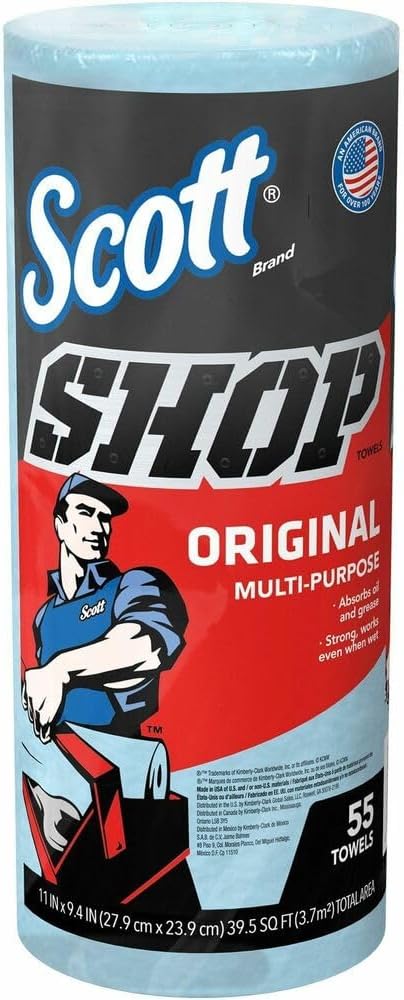 Kimberly-Clark 75130 SCOTT Shop Towel Roll, 55 Count (Pack of 1) - Image 1