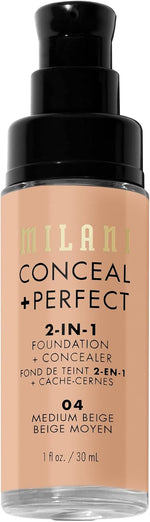 Milani 2-in-1 foundation bottle branding and shade label