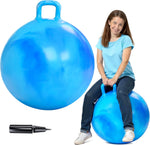ZOOJOY adult hopper ball front view showcasing the cloud print pattern and heavy-duty handle.