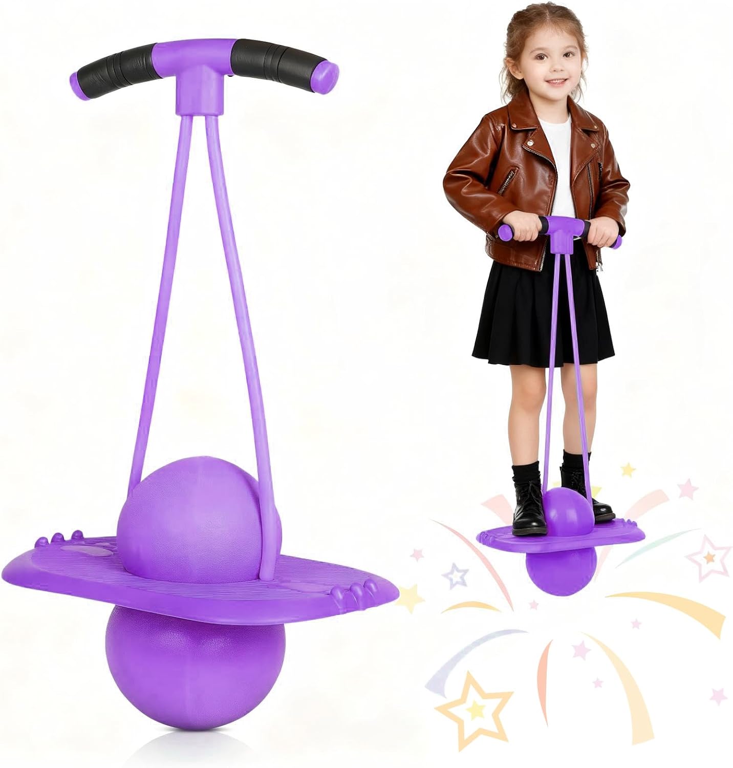 Hitoptools GCCSJ pogo ball for kids front view active jumping toy