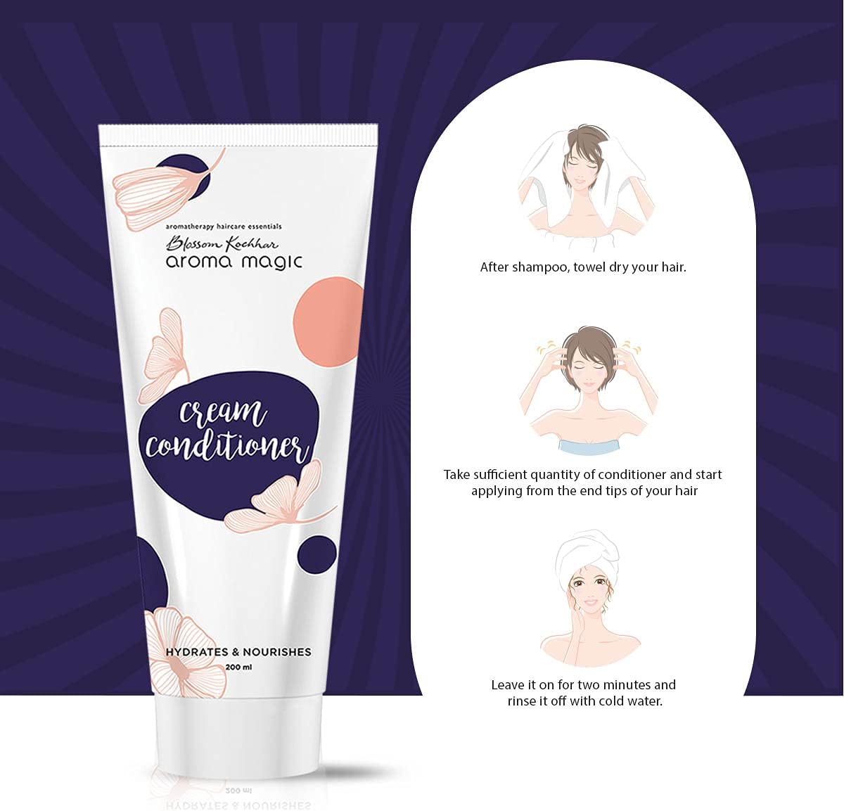 Aroma Magic hair conditioner texture and cream swatch