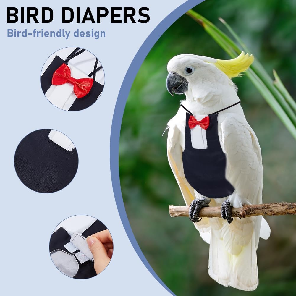 SUPERFINDINGS bird clothing costume back view with secure hook and loop fastener system