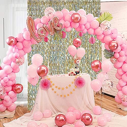 Luxury birthday and anniversary decoration backdrop showing full width dimensions.