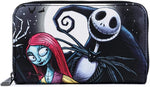 Loungefly Disney Nightmare Before Christmas Jack and Sally wallet front view