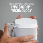 Sanus speaker mount side profile in white finish