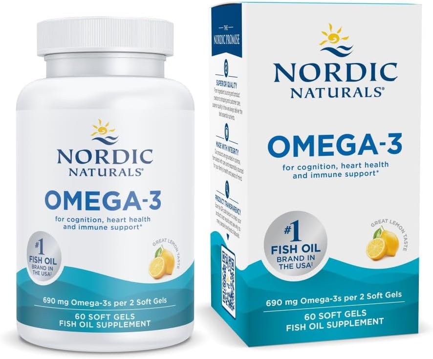 Nordic Naturals Omega-3, 690mg Fish Oil, EPA & DHA, Lemon - 180 Count | Omega-3 fish oil supports immune, brain & heart health. Optimal Wellness. Non-GMO, burpless. 90 servings. - Image 9