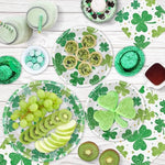 Litmitfu dinner plates and dessert plates shamrock design