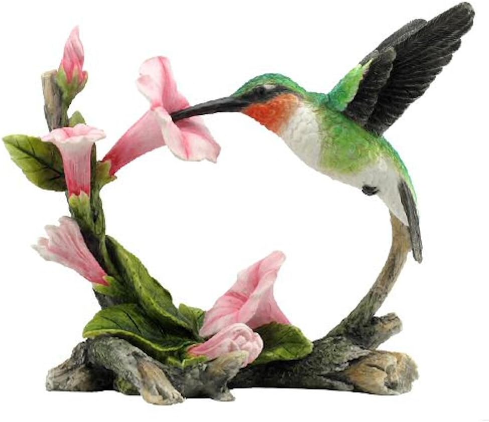 Unicorn Studios Ruby Throated Hummingbird Statue front view collectible decor