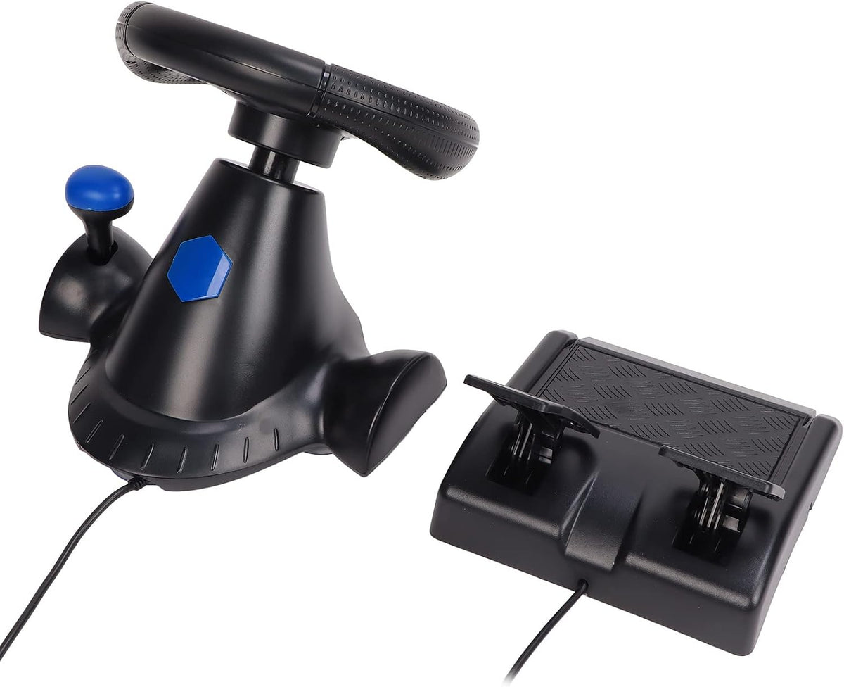 Game Racing Simulation Driving Force Racing Wheel and Floor Pedals, USB Game Racing Wheel 3 in 1 Car Central Control Steering Wheel Gaming Steering Wheel for PS3, for PS2, PC Use - Image 9