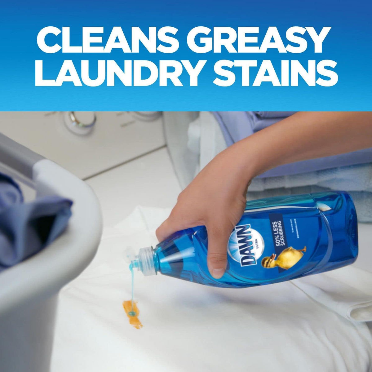 Dawn ultra dish soap bottle ready for kitchen sink use