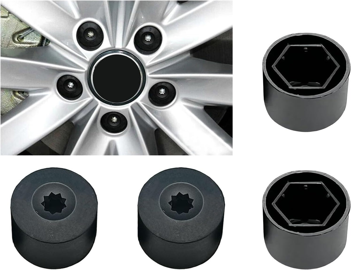 Auto-Plaza wheel nut protective caps with removal tool