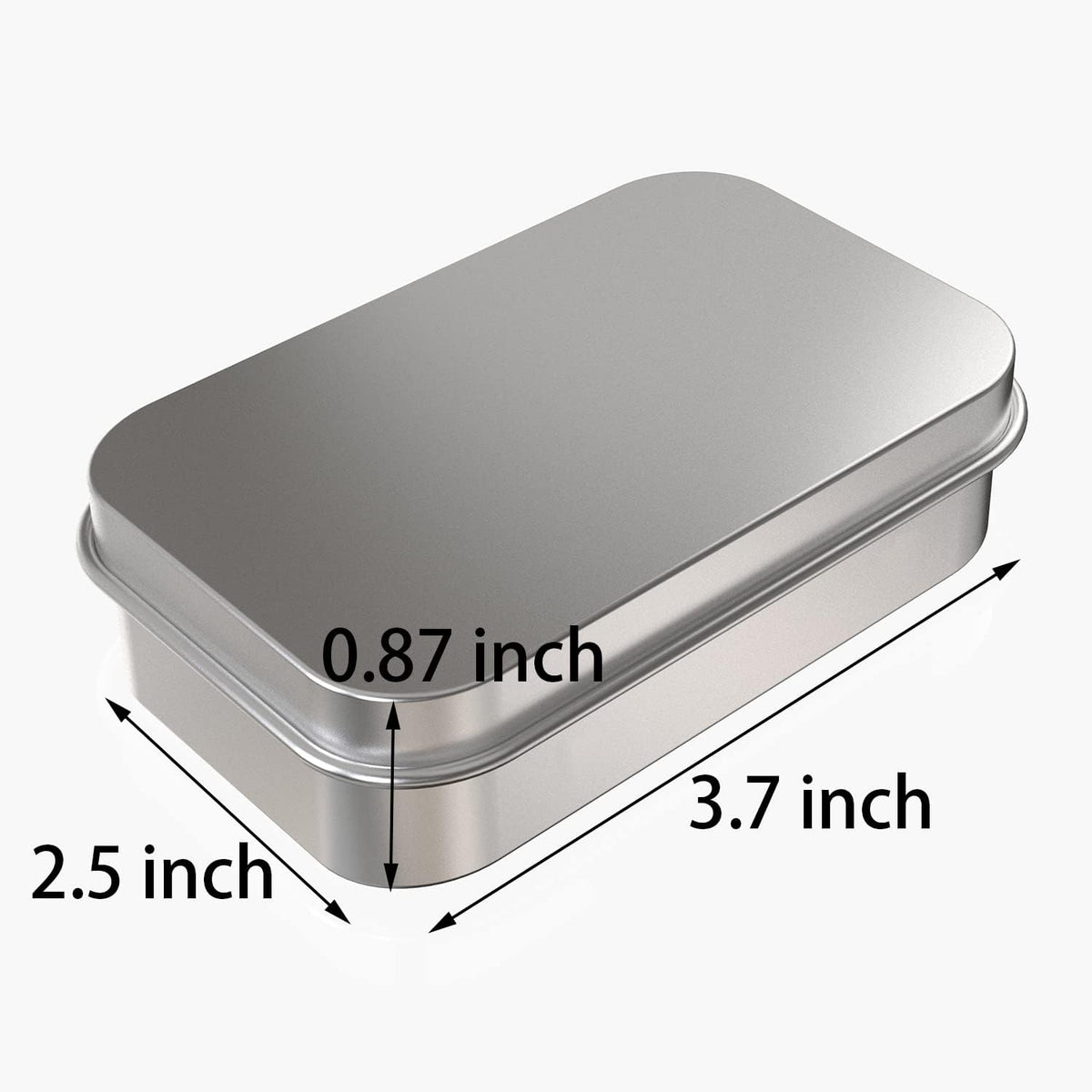 Hulless rectangular tin box side angle