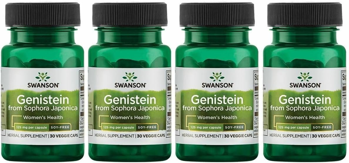 Swanson Soy-Free Genistein Supplement, 125 mg, 60 Vegan Capsules - Image 8