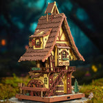Detailed view of ROKR 3D wooden puzzle gear mechanism