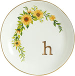 COLLECTIVE HOME - Ceramic Jewelry Tray, Trinket Dish for Rings Earrings Necklaces Bracelet Watch Keys, Birthday Mother's Day Christmas Gift for Women, 4.75", White Surface wirh Sunflowers (m) - Image 11