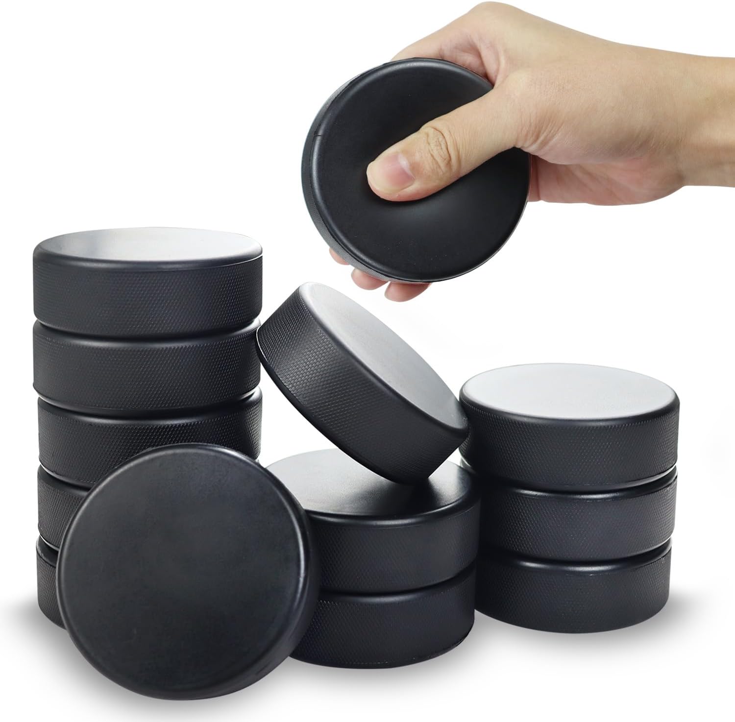 APUXXJUPA soft foam hockey balls and pucks front view packaging