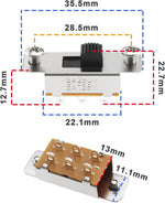 Slide selector switch with mounting screws included