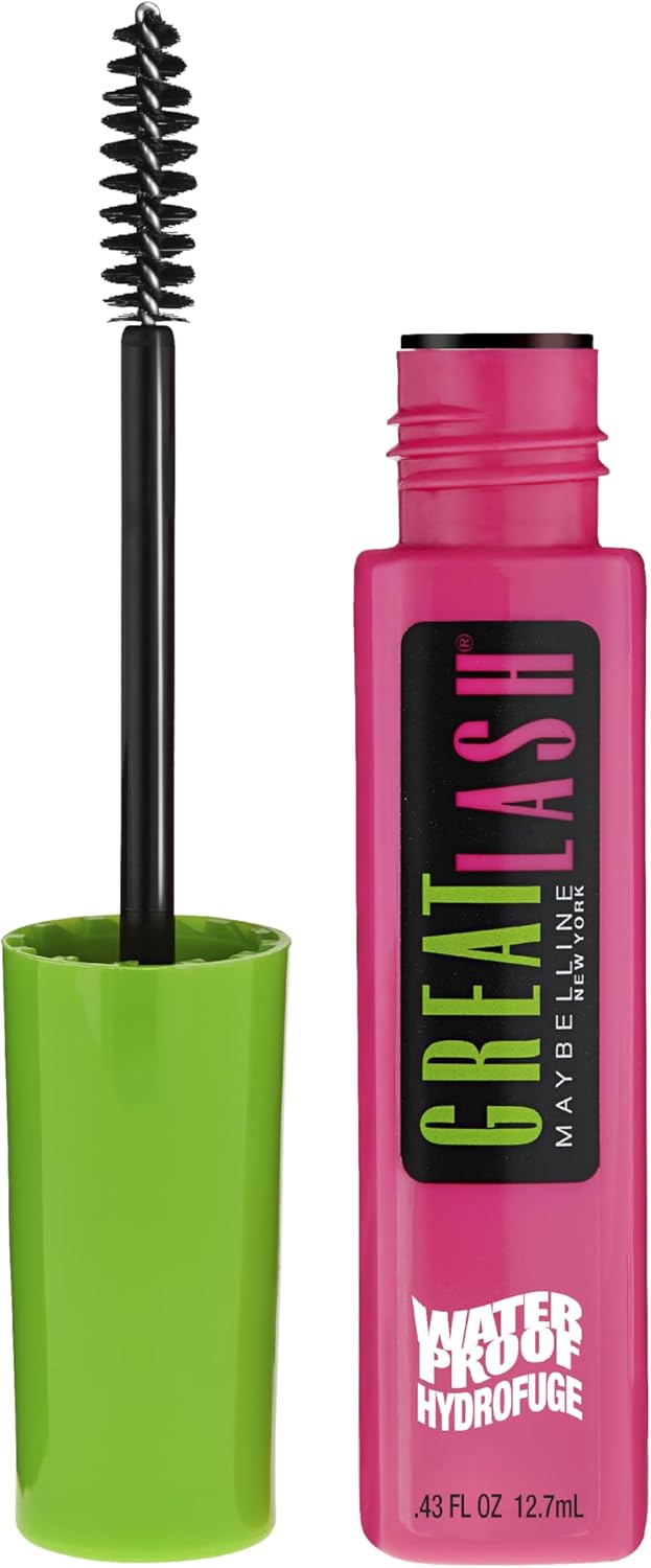 Maybelline Great Lash Waterproof Mascara, Volumizing, Lengthening and Lash-Doubling Formula for Thicker Lashes, Very Black, 1 Count - Image 1