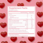 Vegan collagen booster gummies lifestyle and product display