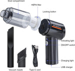 ColorCoral rechargeable keyboard vacuum showing nozzle attachment