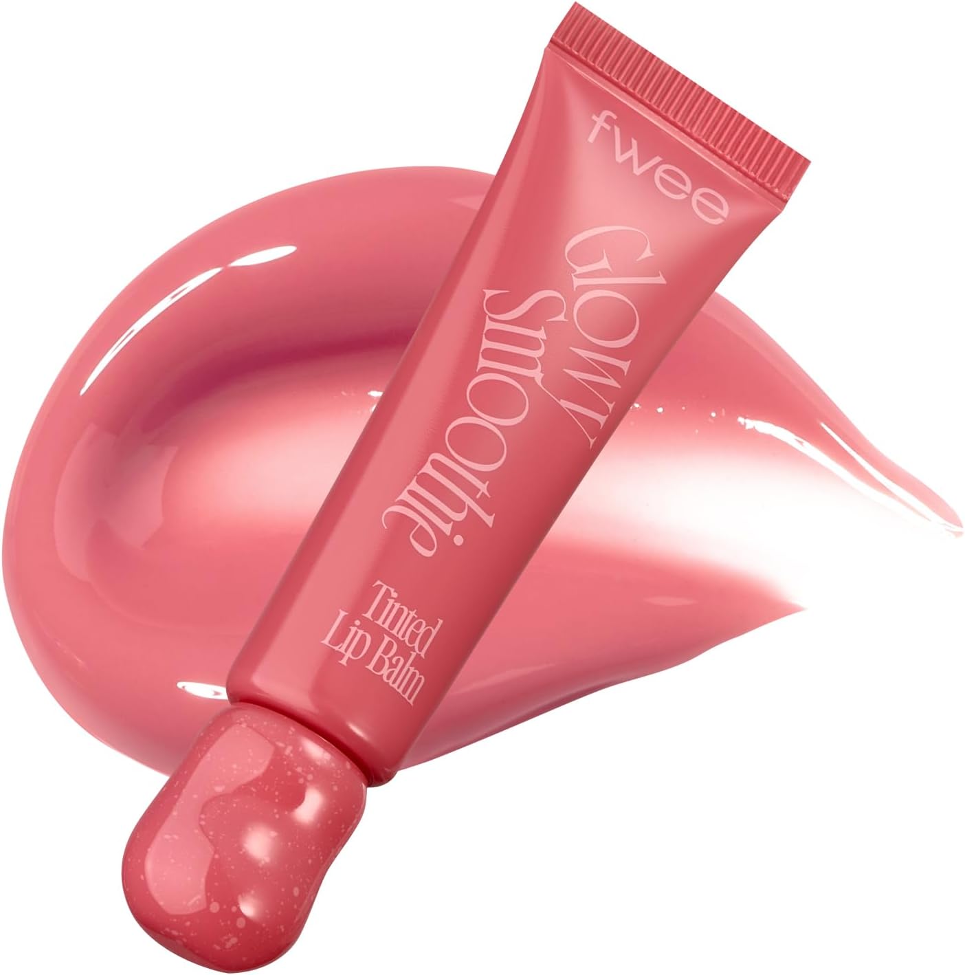 Fwee Glowy Smoothie Tinted Lip Balm Guava Crush front view packaging showing the glossy lip treatment tube.