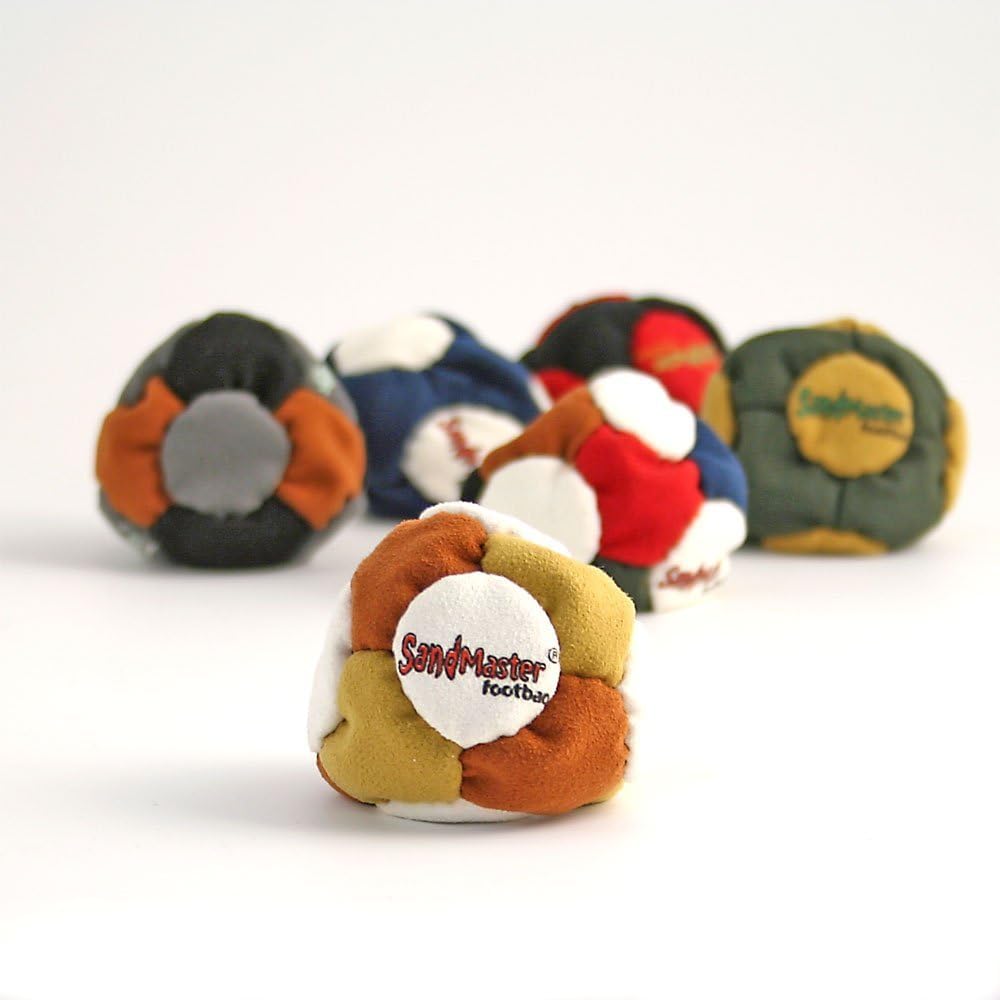 World Footbag SandMaster Hacky Sack in assorted colors front view professional grade sand filled footbag