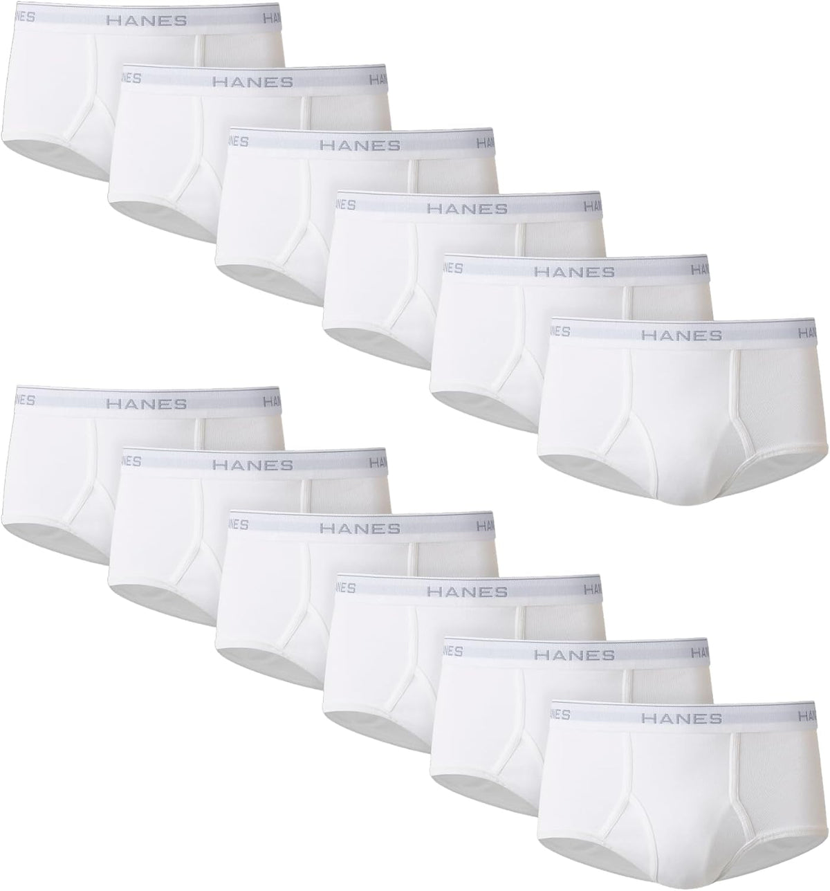 Hanes Men's Underwear Brief Pack, Full Rise Cotton Briefs, Moisture-Wicking Underwear, White, Multi-pack - Image 7