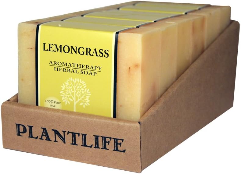 Plantlife lemongrass natural bar soap front view packaging