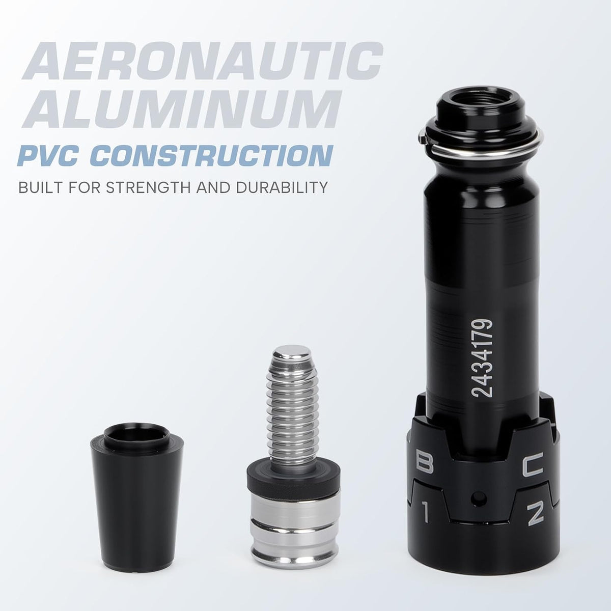 Acebirdie golf adapter showing tip size markings