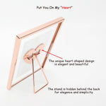 AhaGo Rose Gold Floating Frame double glass panel detail