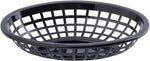 Tablecraft 1071BK plastic food serving basket top angle view
