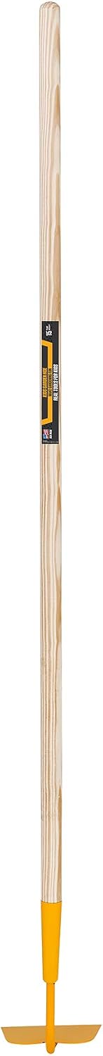 True Temper kids garden hoe front view with steel head and wooden handle
