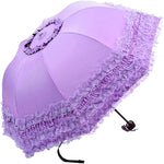 WANLIAN Lace Windproof Folding Sunny and Rainy Umbrella Ultraviolet-Proof Anti Sun UV Protection Parasol Umbrella - Image 10