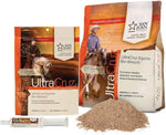Close up of UltraCruz Equine Bio-Absorb Paste packaging for horse gut health