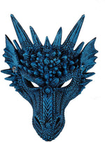 Himine Halloween dragon costume mask worn on model