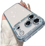 Casechics Compatible with iPhone 15 Case,Diamend Case,Pink | Glitter Bling Sparkly Diamond Case,Full Body Protective,Diamond Camera Protective - Image 9